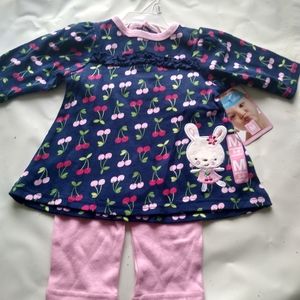 Bon Bebe 3-6 Months 2 PC Top/Pants Set